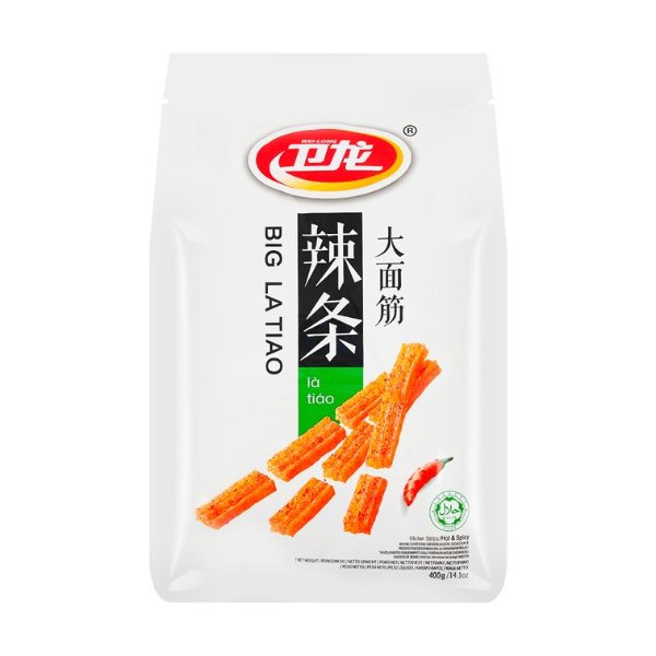 WEILONG Big Latiao - Spicy Sichuan Wheat Snack, 14.1oz