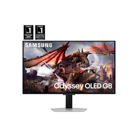 Samsung32" Odyssey OLED G8 (G80SD) 4K UHD 240Hz 0.03ms Smart Gaming Monitor with Sleek Metal Design | Samsung US