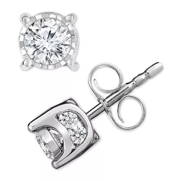 Diamond Stud Earrings (1/2 ct. t.w.) in 14k White, Yellow or Rose Gold