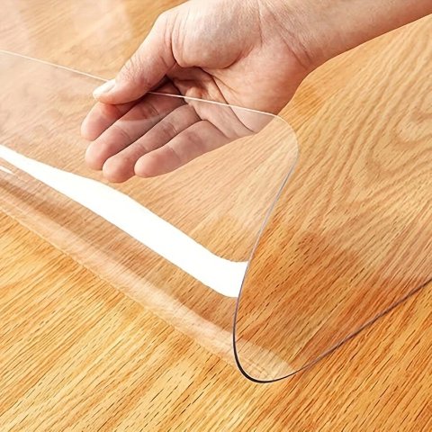 1 Volume Clear Waterproof PVC Table Protector – Durable, Scratch-Resistant Rectangle Tablecloth For Home & Office Decor