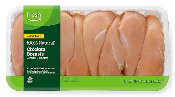 去骨去皮100% 天然鸡胸肉 5磅