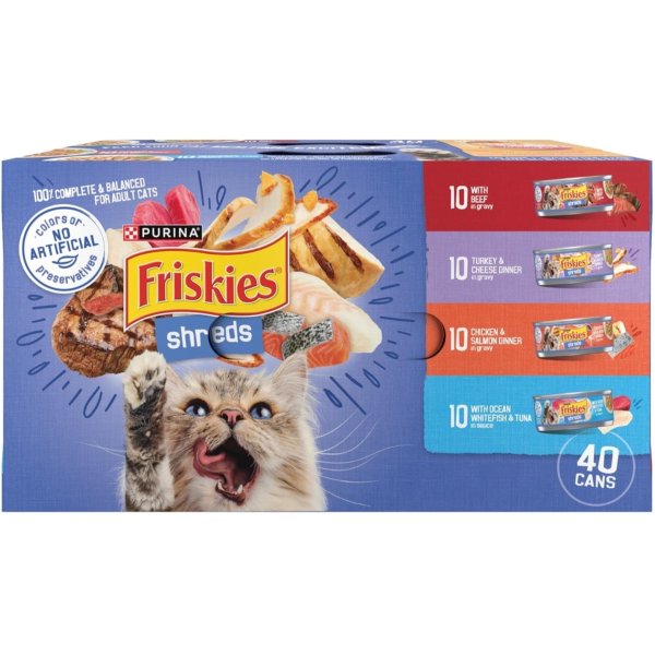 Purina Friskies Wet Cat Food Variety Pack Pack of 40