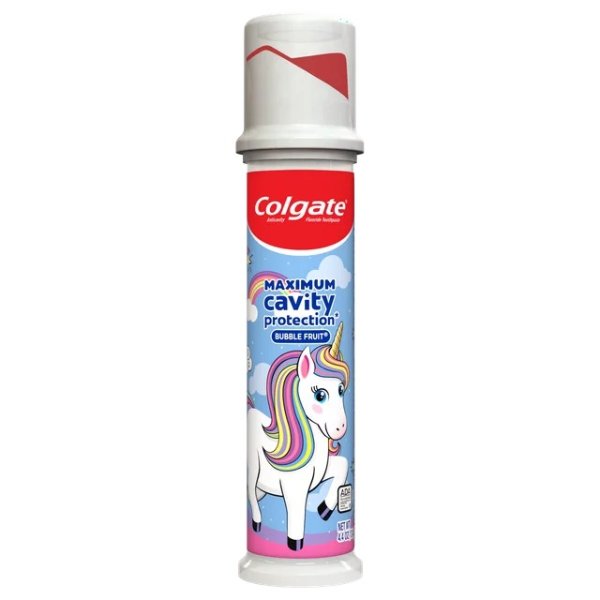 买三支再返$5 Colgate 儿童泵装防蛀牙膏