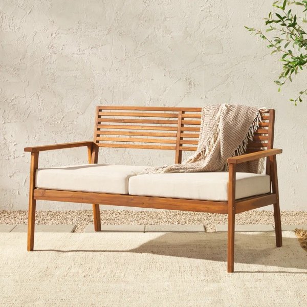 Sabbah 52.75'' Acacia Outdoor Loveseat