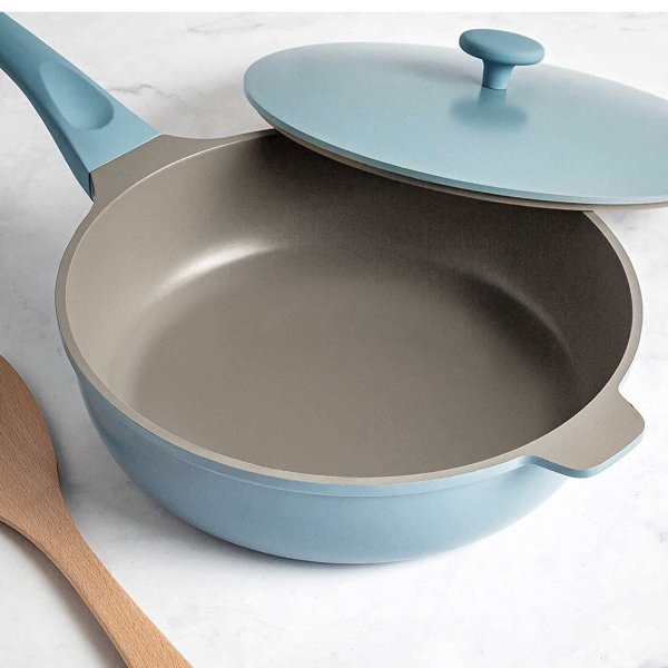 All-in-One Pan, Multilayer Nonstick, High-Performance Cast Construction, Multipurpose Design Replaces Multiple Pots and Pans, Dishwasher Safe Cookware, 11-Inch, 4.4-Quart Capacity, Blue Mist