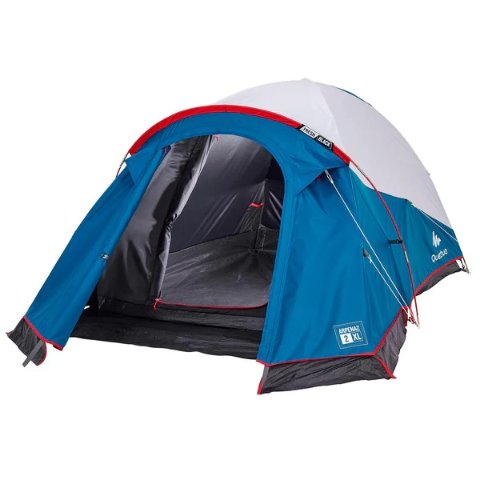 Arpenaz 2XL Fresh & Black Waterproof Camping Tent 2 Person