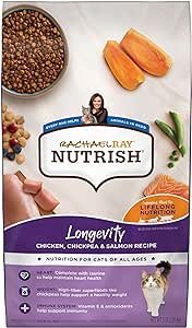 Rachael Ray 天然干猫粮 鸡肉鹰嘴豆和鲑鱼口味 3磅