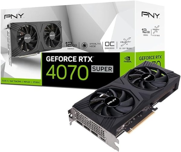 GeForce RTX™ 4070 Super™ 12GB Verto™ Overclocked Dual Fan Graphics Card DLSS 3