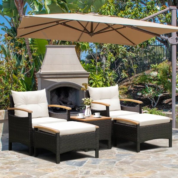 Araylee 4 - Person Outdoor Seating Group with Cushions
