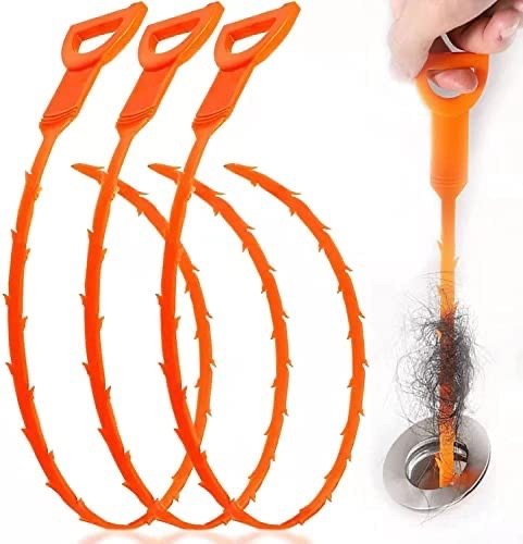 HFLYJPYW 3 Pack25Inch Hair snake Hair Drain Clog Remover Cleaning Tool
