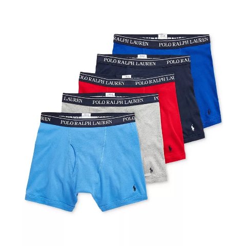 Polo Ralph Lauren$9.7/件四角裤 5条装