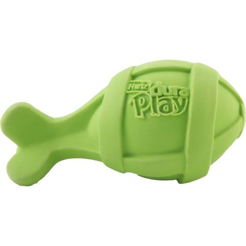 Dura Play Bacon Scented Rocket Squeaky Latex Dog Toy, Color Varies