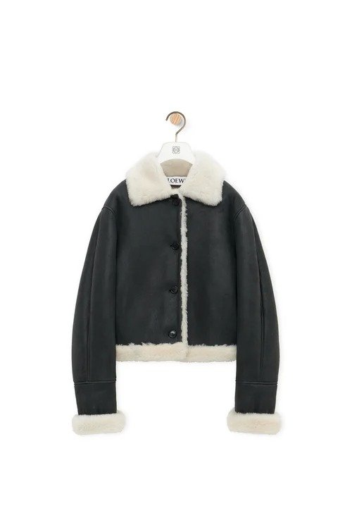 Jacket in shearling 皮毛一体外套