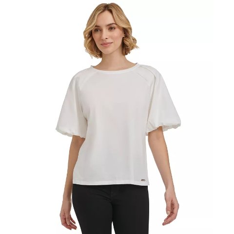 Calvin Klein泡泡袖上衣