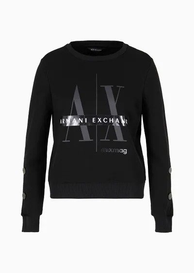 Mix Mag french terry sweatshirt | ARMANI EXCHANGE Woman
