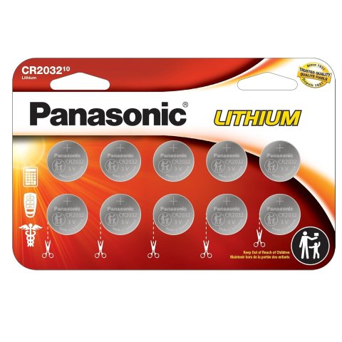 Panasonic CR2032 3.0 Volt Long Lasting Lithium Coin Cell Batteries 10 pack