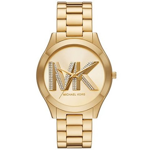 Women s Slim Runway Three-Hand Gold-Tone Stainless Steel Watch 42mm