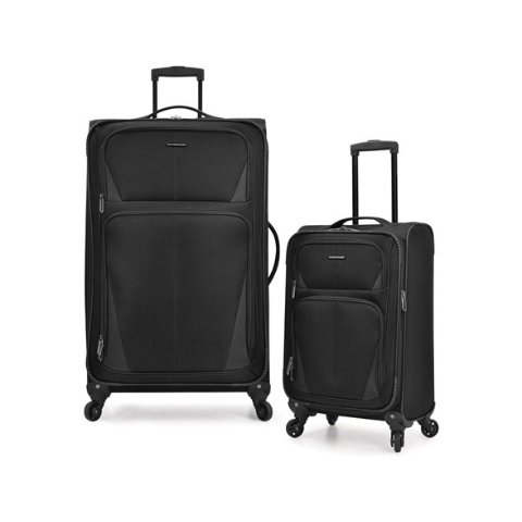 Aviron Bay Expandable Softside Spinner Wheels 2Pc Luggage Set