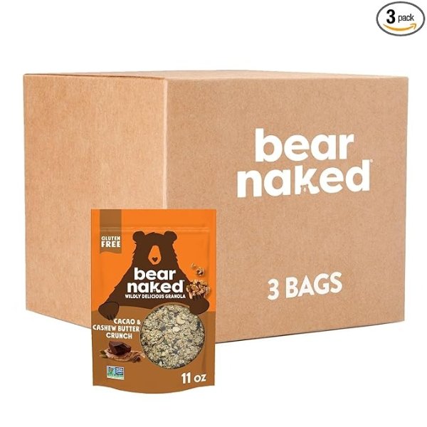 Bear Naked 可可口味谷物格兰诺拉麦片 11oz装3包