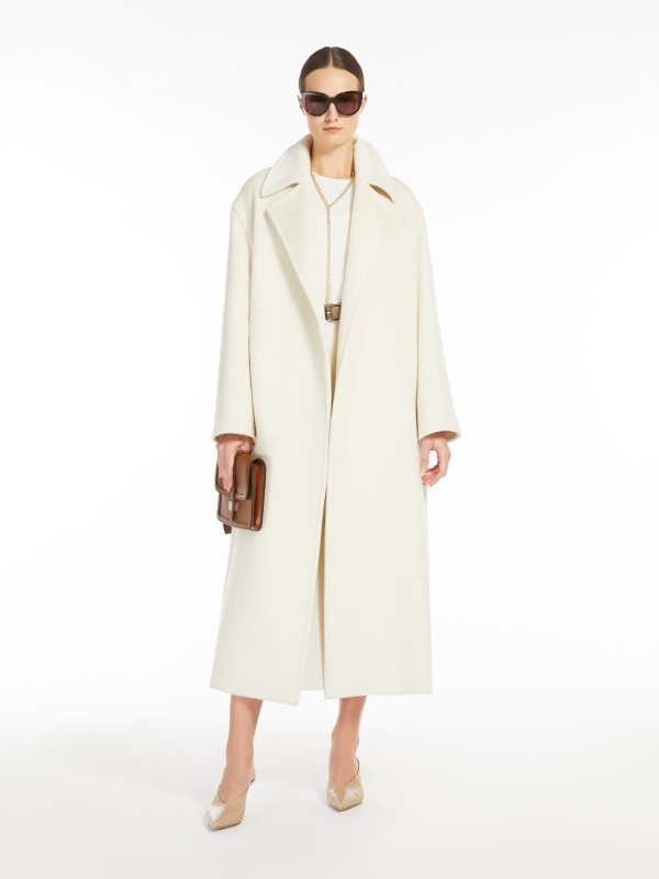 Alpaca, wool and cashmere wrap coat