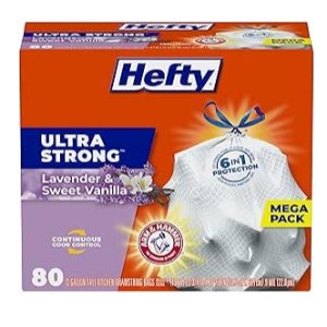 Hefty 超强韧厨房垃圾袋 13加仑 80个