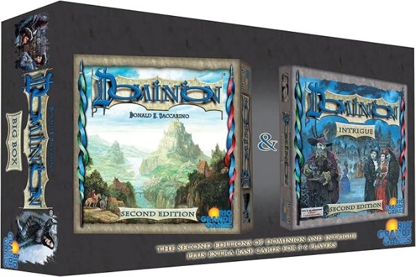 Rio Grande Games: Dominion Big Box 2nd Edition: Strategy Board Game, Comes with Extra Base Cards for 5-6 Players, Compatible with All Dominion Expansions