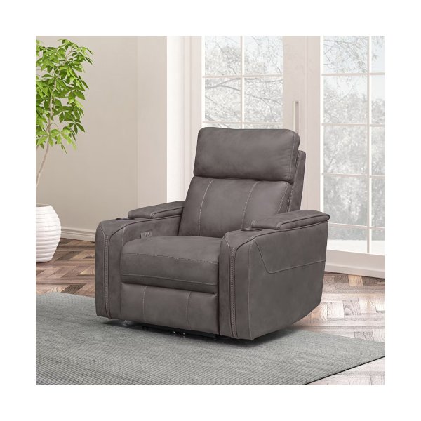 Abbyson Home Marvel Fabric Power Recliner - Gray