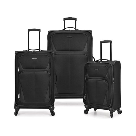 Aviron Bay Expandable Softside Spinner Wheels, 3 Piece Luggage