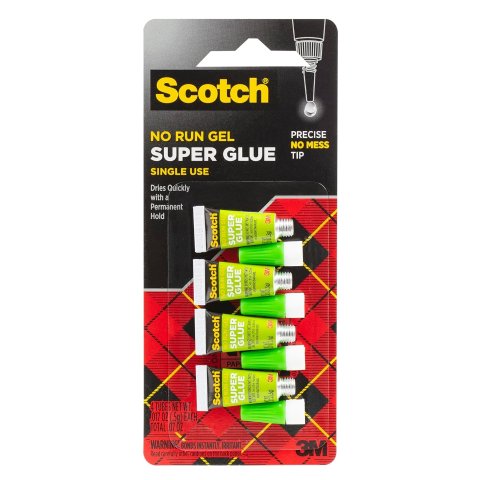 Scotch 强力胶水0.17盎司 4支装