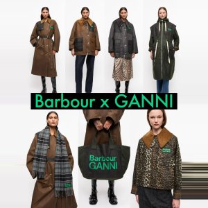 Barbour x GANNI 联名新款上线🤎💚复古油蜡皮+北欧风~