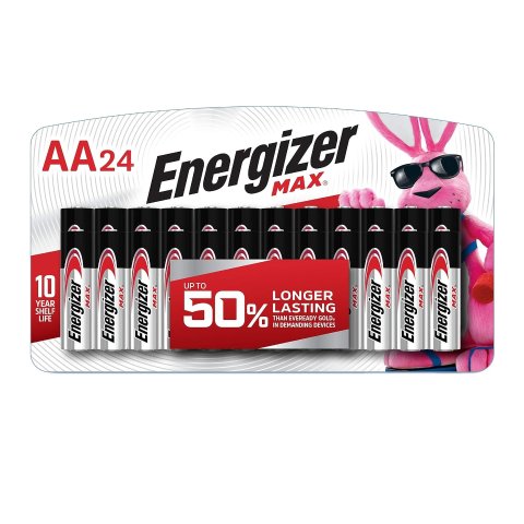 Energizer AA Batteries Double A Max Alkaline Battery, 24 Count