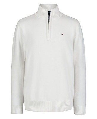 Big Boys Solid 1/4 Zip Sweater - Macy's