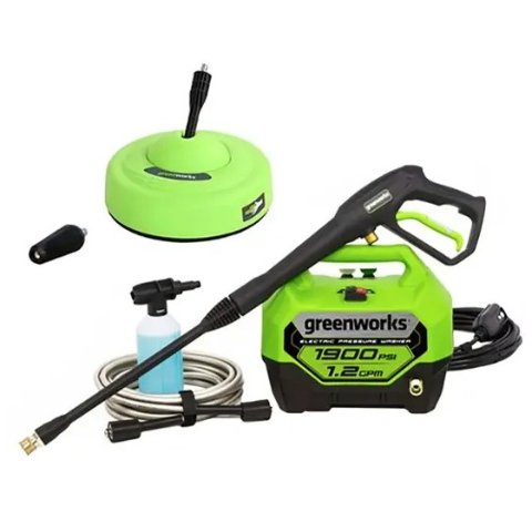 Greenworks 1900 PSI 1.2 GPM 电动高压清洗机组合套件