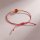 24K Solid Gold Bracelets for Women, Real Pure Gold Adjustable Friendship Gold Bead Agate Bead Bracelet Red Black Braided Bracelet for Women Men Mom Girlfriend