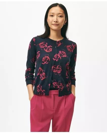Twinset Rose Cardigan in Cotton Jersey