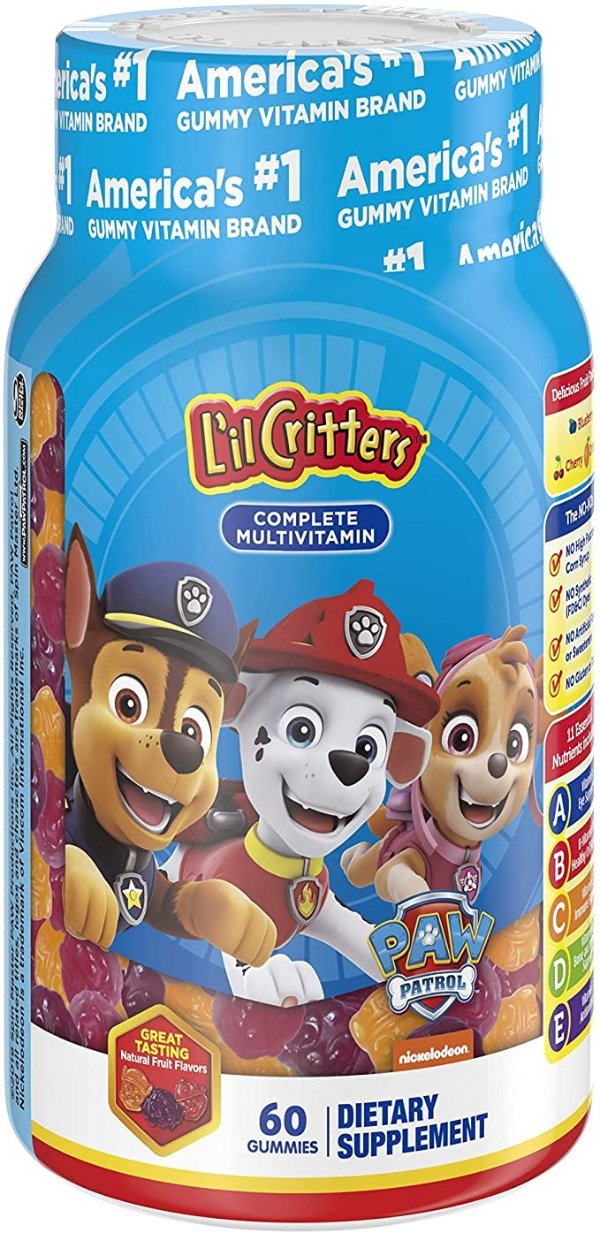 L'il Critters Paw Patrol 复合维生素 60 颗