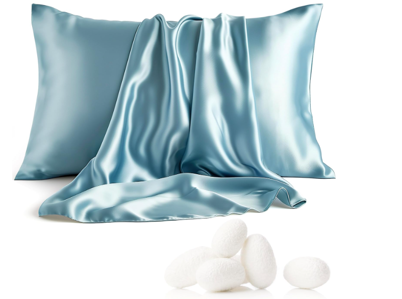 Amazon.com: Bedsure Silk Pillowcase for Hair and Skin, Blue Mulberry Silk Pillowcase, Silk Pillow Cases King Size, Gifts for Women and Men, 20x36 Inches(1Pcs) : Home &amp; Kitchen