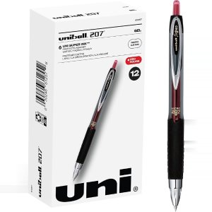 Uniball Signo 207 红色中性笔 0.5mm 12支装