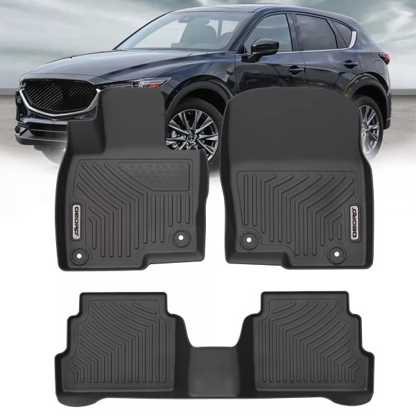 OEDRO Floor Mats Liners for 2017-2022 2023 Mazda CX-5 All Weather TPE 3D Molded