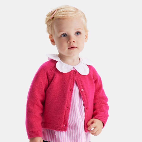 Baby girl striped blouse - White/pink | Jacadi Paris