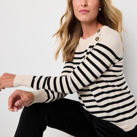 Liz Claiborne条纹毛衣