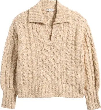 Cable Knit Polo毛衣