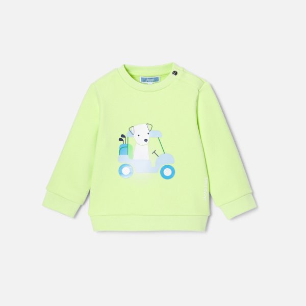 Baby boy fleece sweatshirt - Anise green | Jacadi Paris