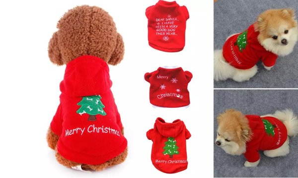 Christmas Holiday Dog Sweater - Tree, Snowflake, or Dear Santa