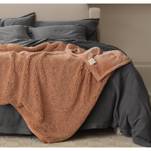 $23.99 Double Stitch 保暖泰迪熊舒适毯子Throw 50  x 60 