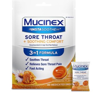 Mucinex 喉咙止痛含片 40粒