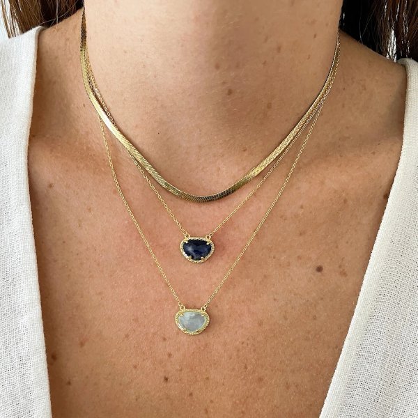 birthstone necklace 14k yellow gold vermeil