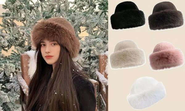 Women's Faux Fur Winter Bucket Hat - Multiple Options