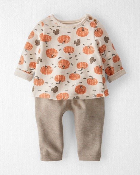 Baby Organic Cotton Set in Harvest Pumpkins