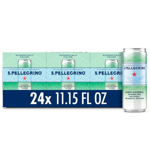 S.Pellegrino 气泡天然矿泉水 11.15Oz 24罐